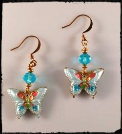Earrings:Aqua Butterfly [ea]